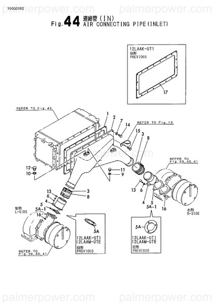 Order YANMAR 128625-18250 Hose,Air Duct Rubber