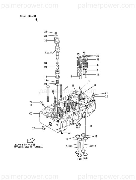 Order YANMAR 726677-11701 Head Assy, Cylinder