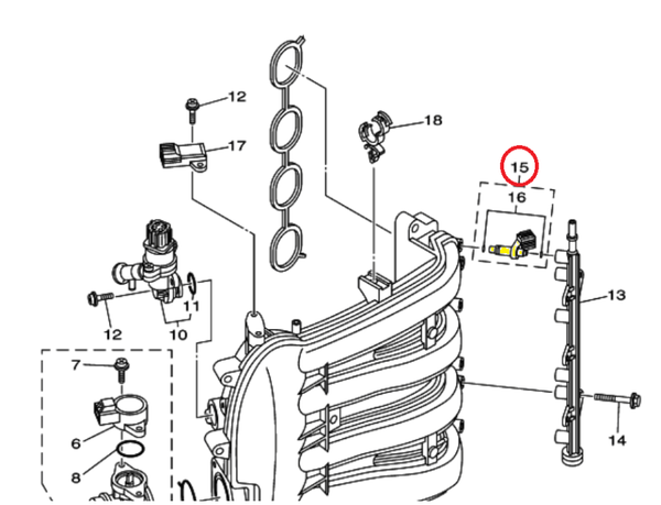 Order YAMAHA 6D8-13761-00-00  Fuel Injector F80B