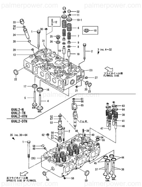 Order YANMAR 726625-11710 Head Assy, Cylinder