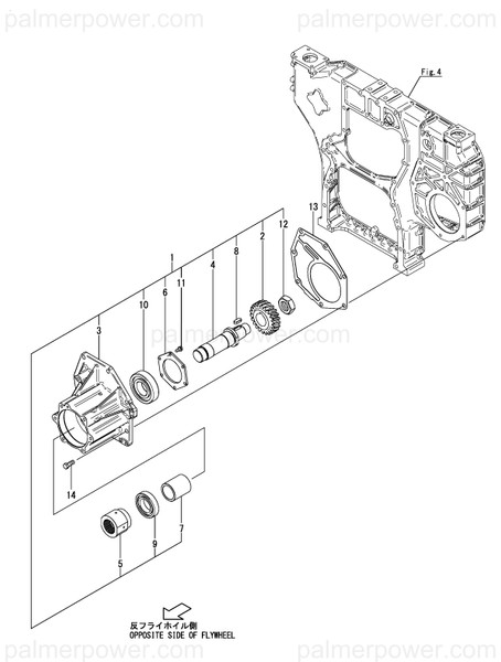 Order YANMAR 148661-54421 Shaft, Supply Pump