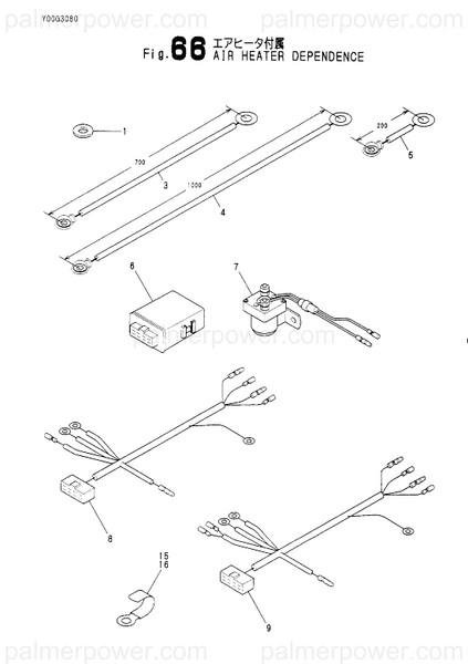 Order YANMAR 128633-77610 Wire