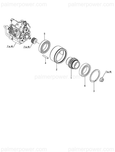 Order YANMAR 22312-080450 Pin, Parallel M8X45