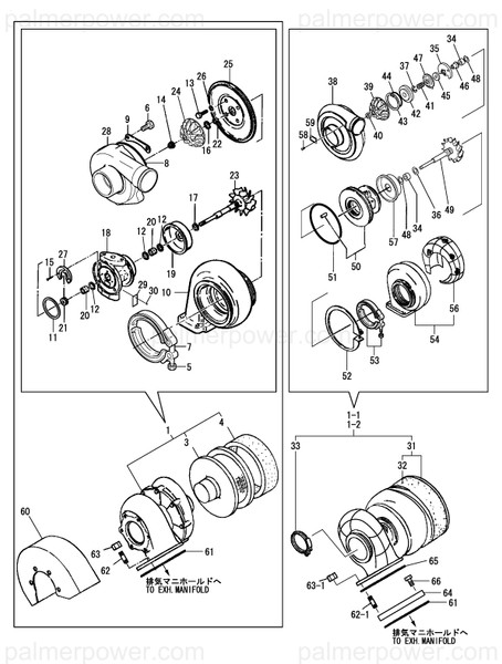 Order YANMAR 126665-18080 Turbine Assy