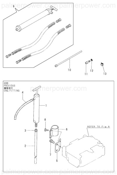 Order YANMAR 23061-081000 Pipe, 8X1000