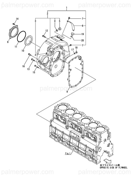 Order YANMAR 127677-01621 Housing, Flywheel