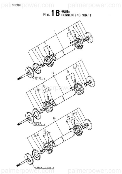 Order YANMAR 196322-23100 Shaft, L=1000 Cf50