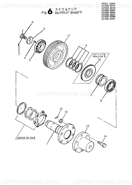 Order YANMAR 135410-82500 Bearing Tr