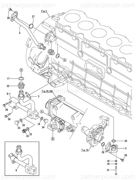 Order YANMAR 127698-39900 Pipe Assy, Lub. Oil