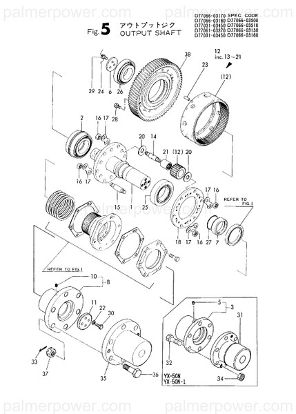 Order YANMAR 177066-03800 Coupling Assy