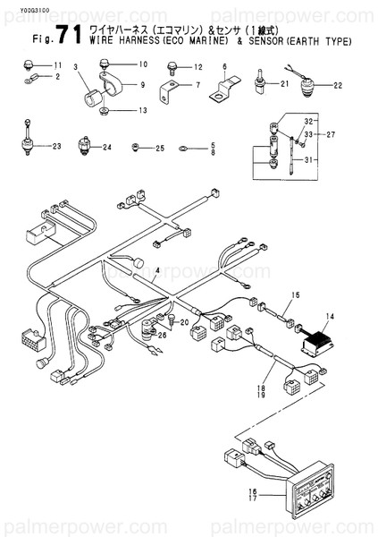 Order YANMAR 148634-77351 Harness, Wire