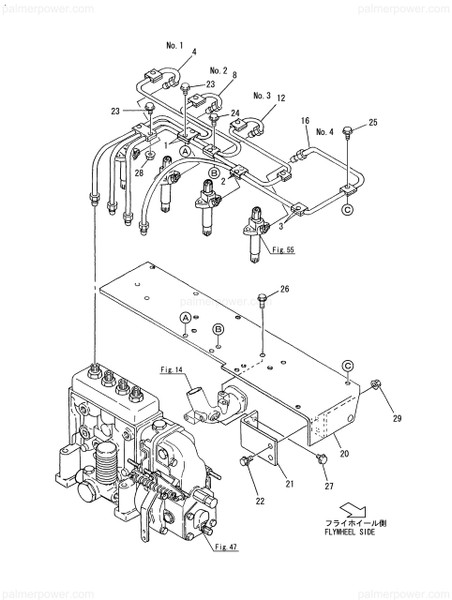 Order YANMAR 126435-59810 Pipe Assy, Injection