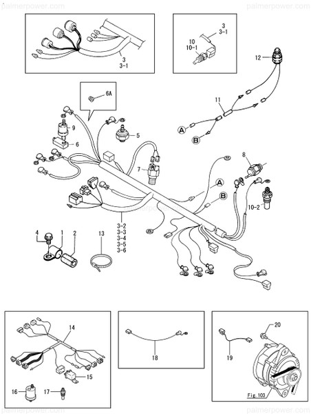 Order YANMAR 119187-77813 Harness, Wire