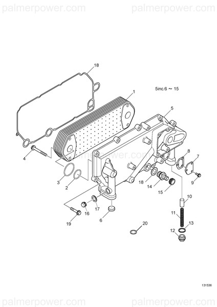 Order YANMAR 165001-36210 Cover, Oil Cooler