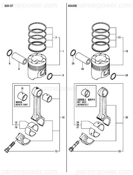 Order YANMAR 727616-23100 Rod Assy, Connecting