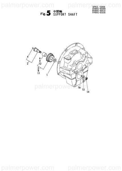 Order YANMAR 176061-03510 Gear, I=2.60 Z=20/26