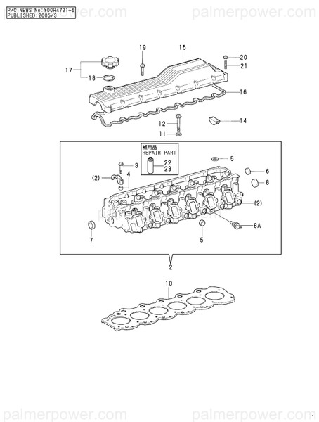 Order YANMAR 119770-00020 Gasket, Head