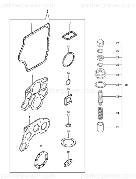 Order YANMAR 177411-04010 Gasket, Strainer
