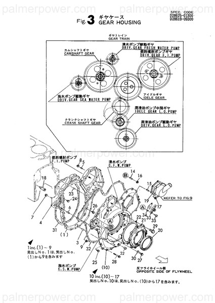 Order YANMAR 728625-01520 Cover Assy