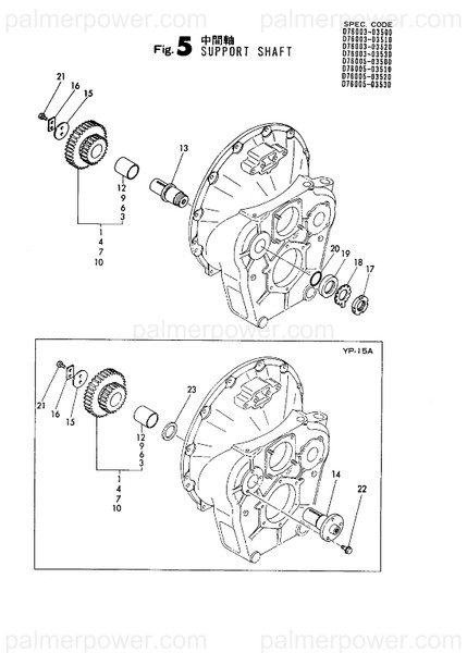 Order YANMAR 176003-03940 Shaft, Gear