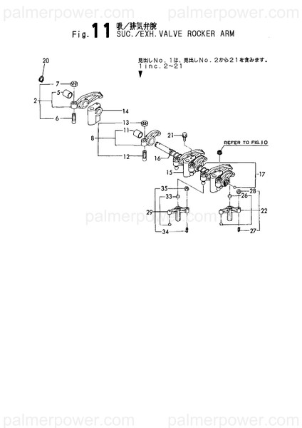 Order YANMAR 128619-11260 Bracket, Rocker Arm