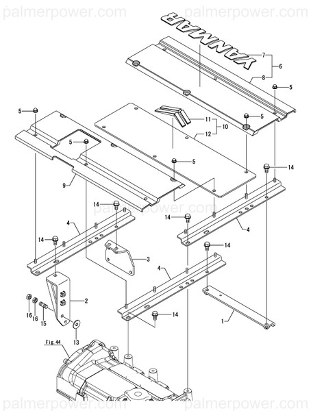 Order YANMAR 120672-09990 Cover,Top Plate