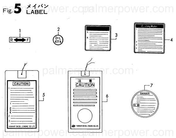 Order YANMAR 129574-07501 Label