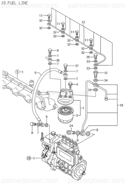 Order YANMAR 129577-59550 Pipe Assy, Return