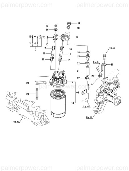Order YANMAR 129677-59350 Joint, Hose 10-M12