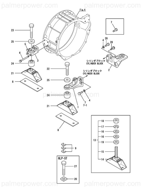 Order YANMAR 119793-08320 Mounting Assy