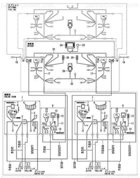 Order YANMAR 164000-21561 Harness,Helm Box A