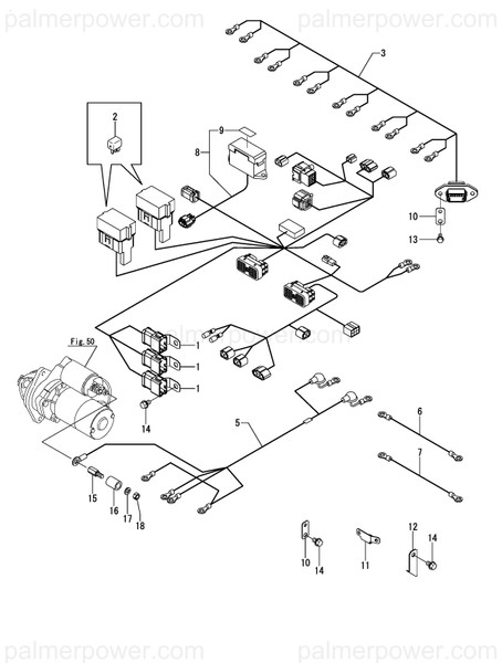 Order YANMAR 119581-77870 Clip, Harness C