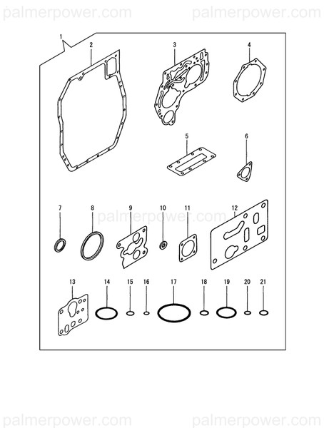 Order YANMAR 177055-04912 Gasket, Plate