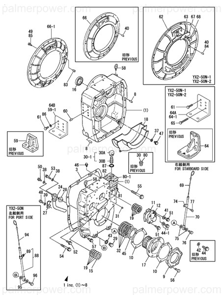 Order YANMAR 177069-02161 Gasket, Cover