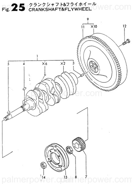 Order YANMAR 128670-21590 Flywheel Assy