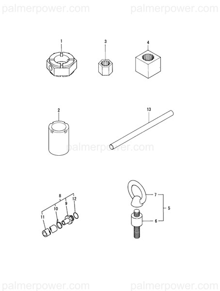 Order YANMAR 26627-120002 Nut, Eye M12