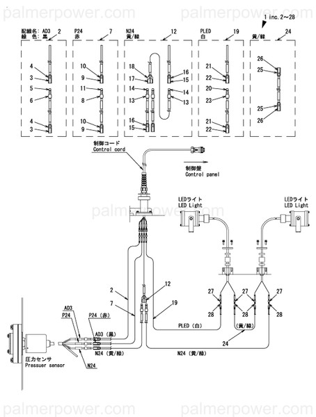 Order YANMAR 15T707-20530 Internal Wiring Cmp