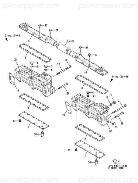 Order YANMAR 726677-13130 Manifold Assy