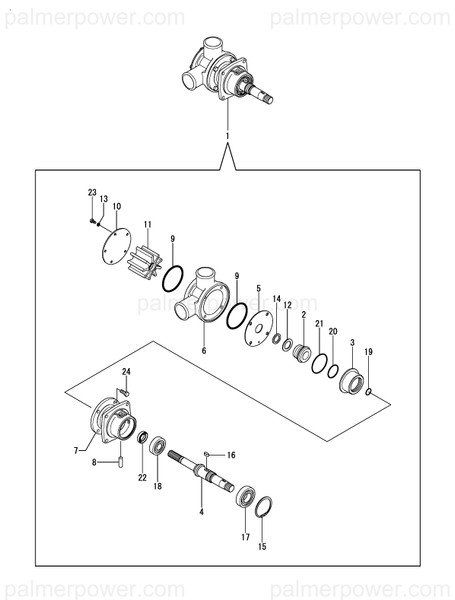 Order YANMAR 127695-42150 Body, Water Pump