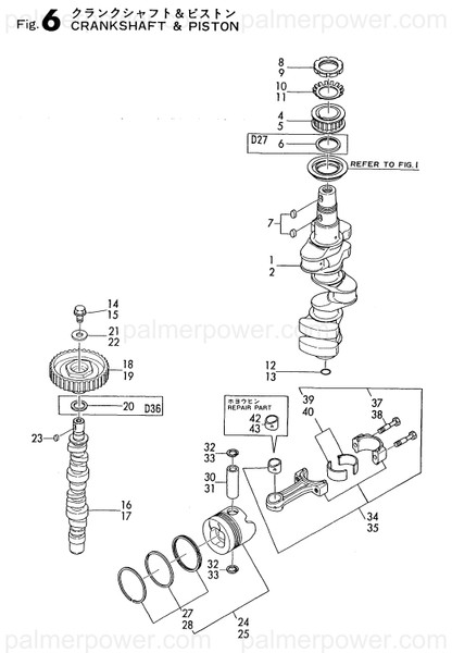 Order YANMAR 120380-14013 Camshaft