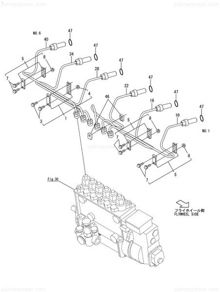 Order YANMAR 127690-59520 Pipe Assy, Injection