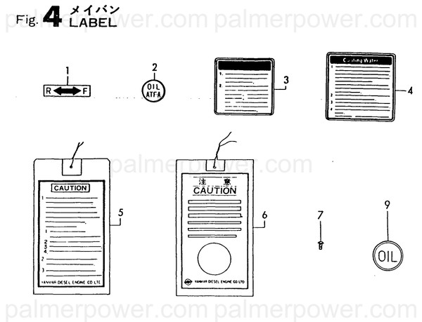 Order YANMAR 129171-07500 Label, Bso
