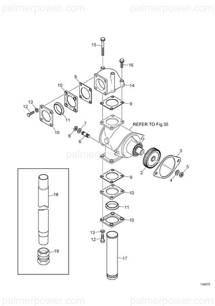 Order YANMAR 165000-28910 Nut M10