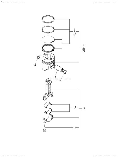 Order YANMAR 129692-22620 Ring Set, Piston 0.5