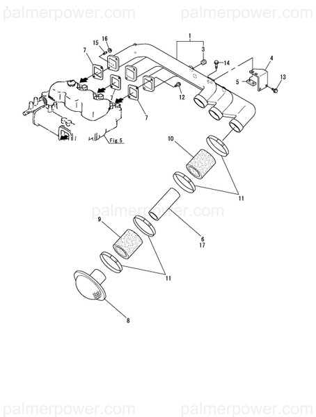 Order YANMAR 120325-12360 Pipe, Intake L=180