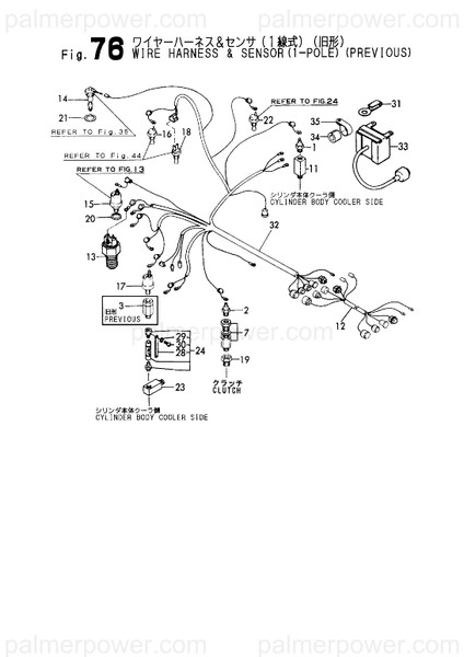 Order YANMAR 128625-77500 Harness, Wire