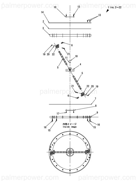Order YANMAR 15T707-53280 Cleaning Disk Pvc