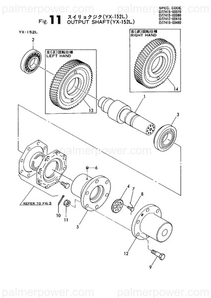 Order YANMAR 177415-03910 Gear, Output Z=117