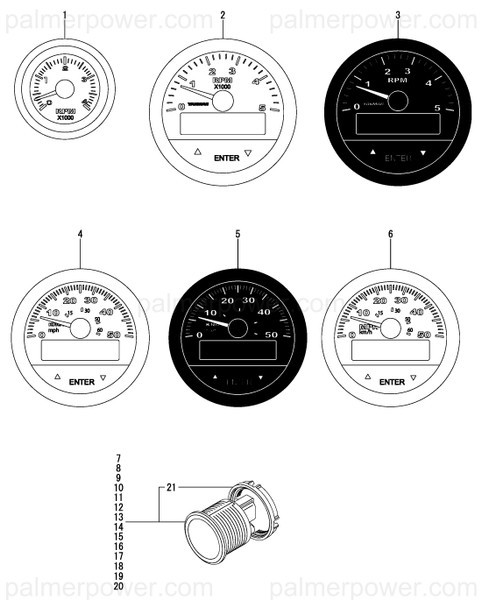 Order YANMAR 163520-91630 Tachometer,4000 S Bg