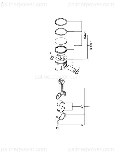 Order YANMAR 729693-22611 Piston Assy, 0.25 Os